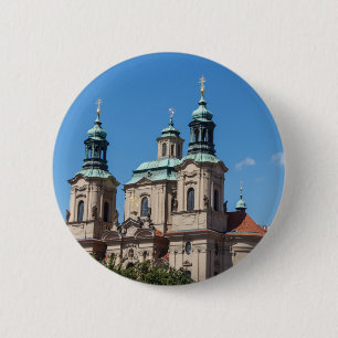 Saint Nicolas church in Prague 2 Inch Round Button
