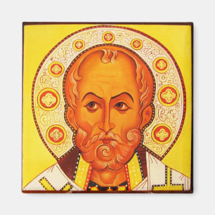 Saint Nicolas Orthodoxe Aimant d'icône byzantine