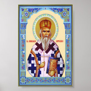 Saint Nikolai Serbian Poster