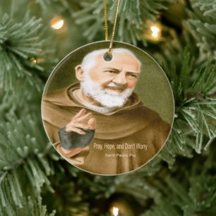 Saint Padre Pio Ceramic Ornament
