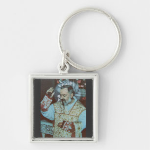 Saint Padre Pio Witness of Suffering and Mercy Keychain