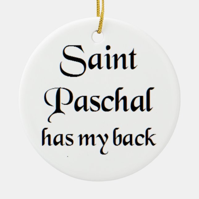 saint paschal coffee mug ceramic ornament (Front)