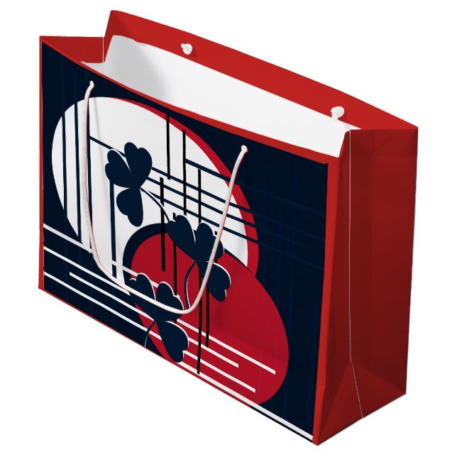 Saint Patrick, abstraction Large Gift Bag (Front Angled)