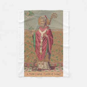 Saint Patrick Apostle of Ireland Fleece Blanket