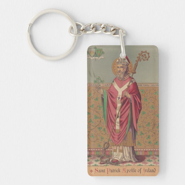 Saint Patrick Apostle of Ireland Keychain (Front)