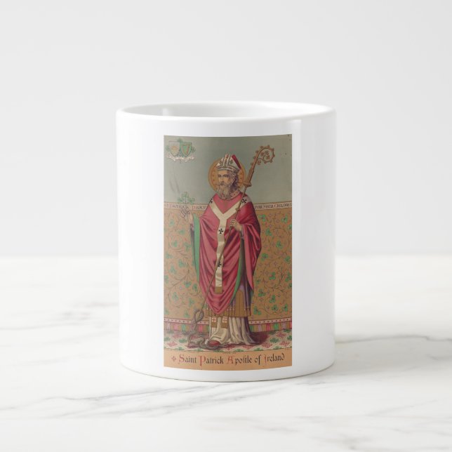 Saint Patrick Apostle of Ireland Large Coffee Mug (Front)