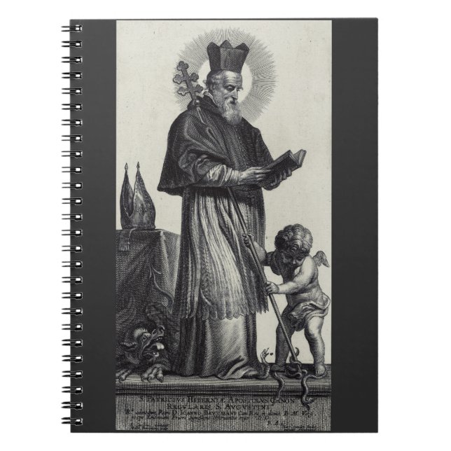 Saint Patrick Apostle of Ireland  Monochrome Art Notebook (Front)