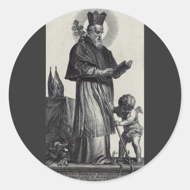 Saint Patrick Bishop and Confessor Classic Round Sticker (Front)