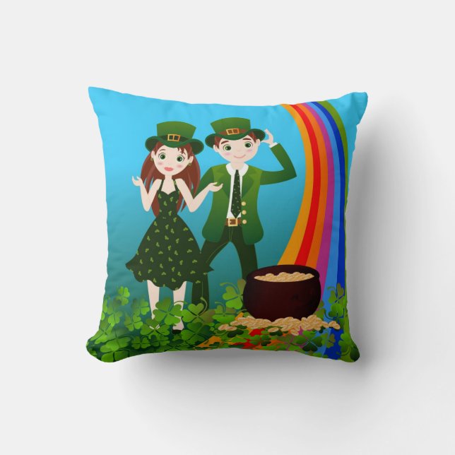 Saint Patrick Day Kids Party Throw Pillow (Front)