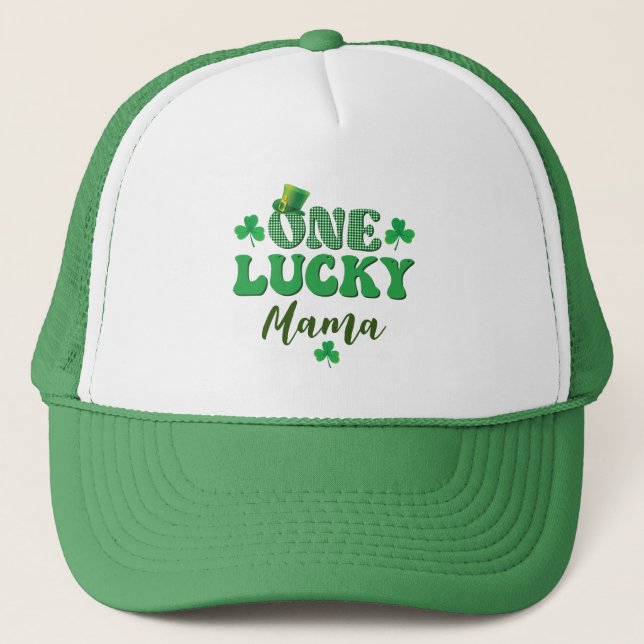 Saint Patrick Day - Un Casquette chanceux de maman (Devant)