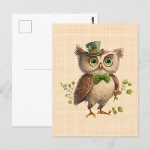 Saint Patrick - Green hat cabbage Postcard