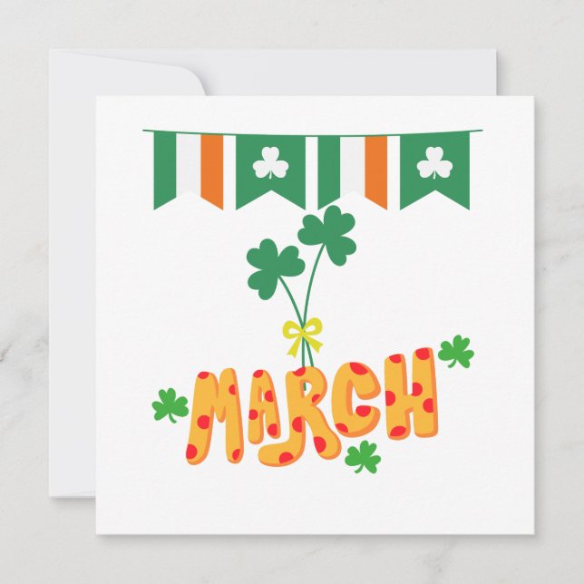 Saint Patrick March Holiday Card (Front)