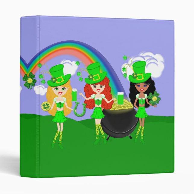 Saint Patrick’s Day Girl Leprechauns Binder (Front/Spine)