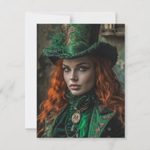 Saint Patrick’s Day Goth Woman Card