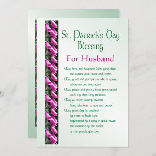 Saint Patrick’s Day Irish Blessing for Husband Hol Holiday Card