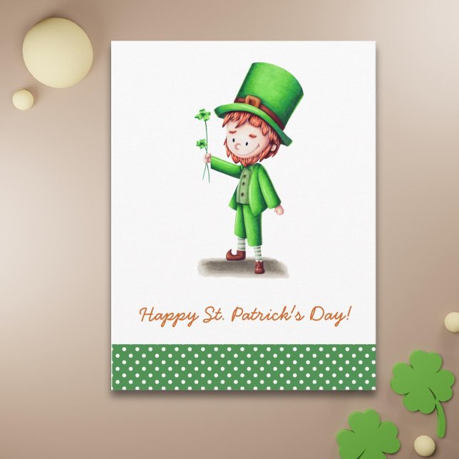 Saint Patrick’s Day Leprechaun Postcard (Creator Uploaded)