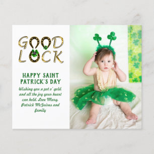 Saint Patrick Salutation BUDGET Carte photo