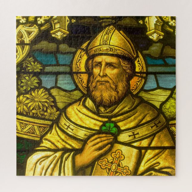 Saint Patrick, Shamrock Jigsaw Puzzle (Vertical)
