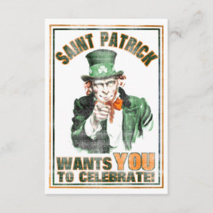 Saint Patrick WANTS YOU to Celebrate Invitation