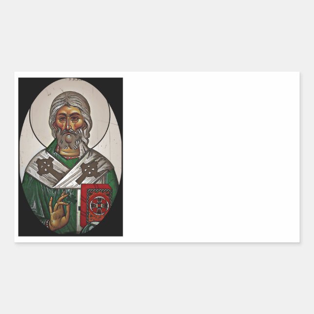Saint Patrick with Holy Scripture Sticker (Front)