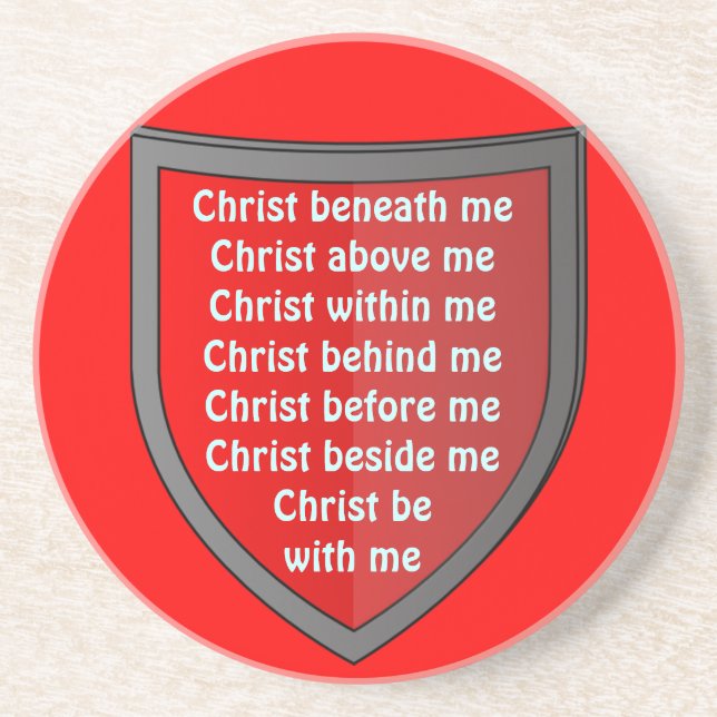 Saint Patrick's breastplate prayer coaster (Front)