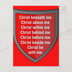 Saint Patrick's breastplate prayer postcard