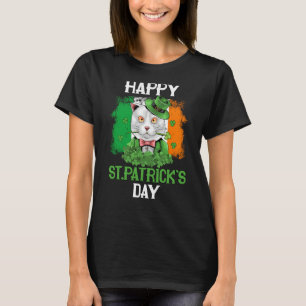 Saint Patricks Cat Costume Irish Kitten Ireland Fl T-Shirt