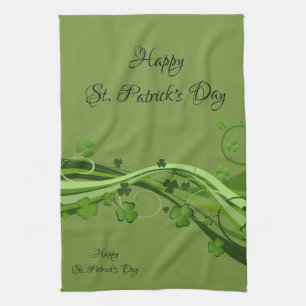 Saint Patrick's Cuisine Serviette à main vert flor