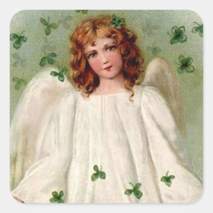 Saint Patrick's Day Angel et Shamrocks sur Sticker