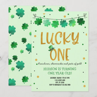 Saint Patrick's Day Anniversaire Invitation Lucky 