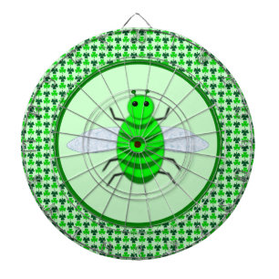 Saint Patricks Day Bee and Shamrocks Dartboard