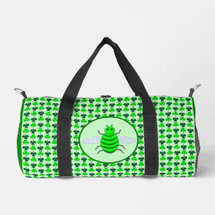 Saint Patricks Day Bee and Shamrocks Duffle Bag