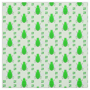 Saint Patricks Day Bee and Shamrocks Fabric