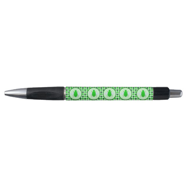 Saint Patricks Day Bee and Shamrocks Pen (Front)