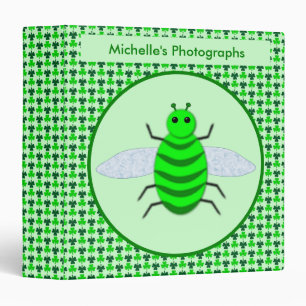 Saint Patricks Day Bee and Shamrocks Photo Album Binder