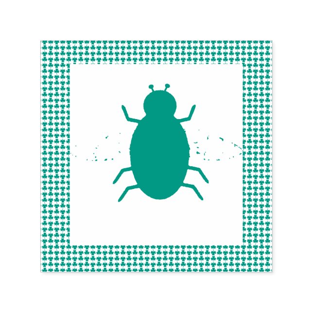 Saint Patricks Day Bee and Shamrocks Self-inking Stamp (Design)