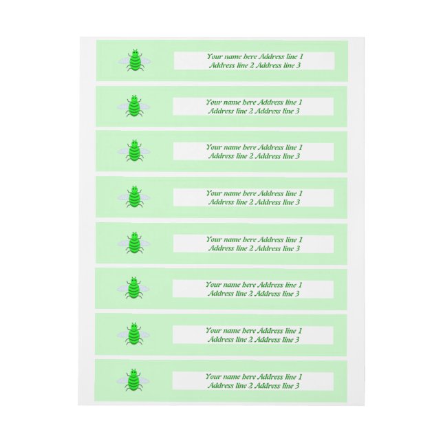Saint Patricks Day Bee Wrap Around Label (Sheet)