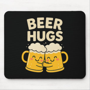Saint Patricks Day Beer Hugs Drinking Pun Mouse Pad