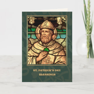 Saint Patrick's Day Bénédictions Carte religieuse