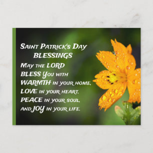 Saint Patrick's Day Blessings Postcard