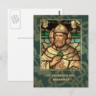 Saint Patrick's Day Blessings Religious Postcard