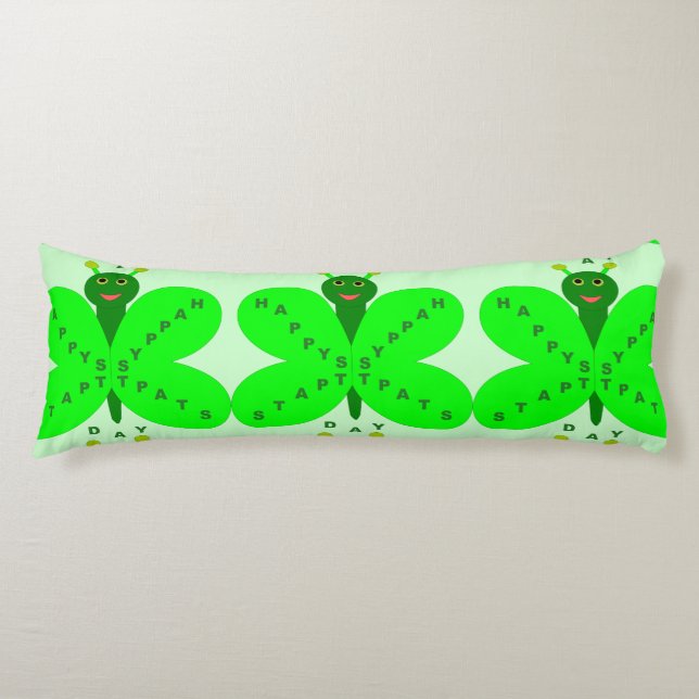 Saint Patrick's Day Butterfly Body Pillow (Front)