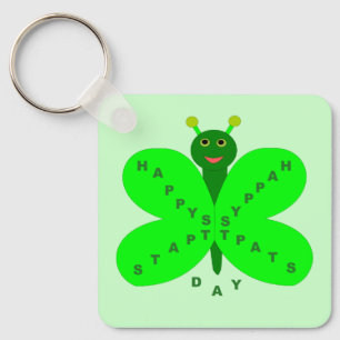 Saint Patrick's Day Butterfly Custom Keychain