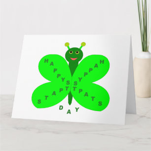 Saint Patrick's Day Butterfly Customizable Card