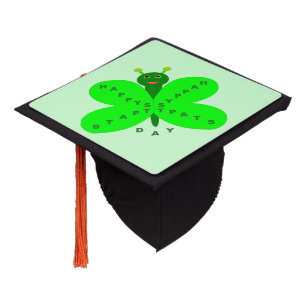 Saint Patricks Day Butterfly Graduation Cap Topper