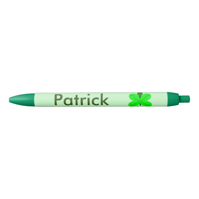 Saint Patrick's Day Butterfly Personalized Pen (Front)