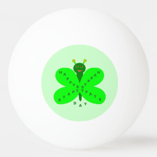 Saint Patrick's Day Butterfly Ping Pong Ball