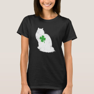 Saint Patrick's Day Cat Funny Ragdoll Shamrock Gif T-Shirt