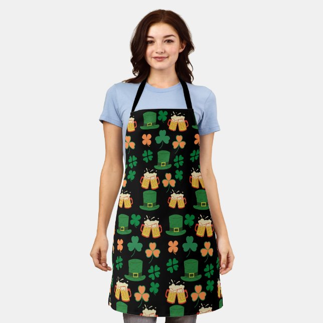 Saint patrick's day celtic,irish funny beer,charms apron (Worn)