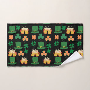 Saint patrick's day celtic,irish funny beer,charms hand towel